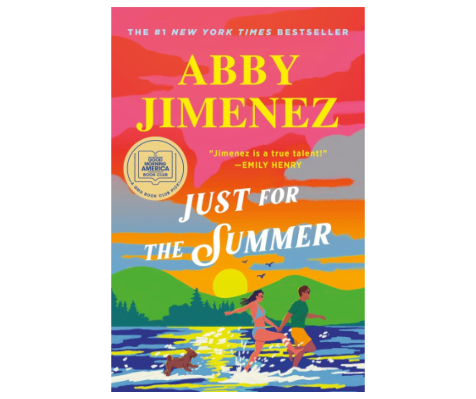 image of a book cover...summer sunset beach with a boy and girl holding hands and walking through the water